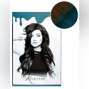 BELLAMI Kylie Hair Kouture #4 Chocolate Brown/ Teal Clip-In Hair Extensions